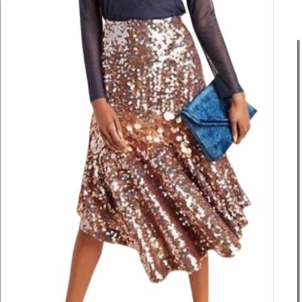 Anthropologie sequin mermaid skirt